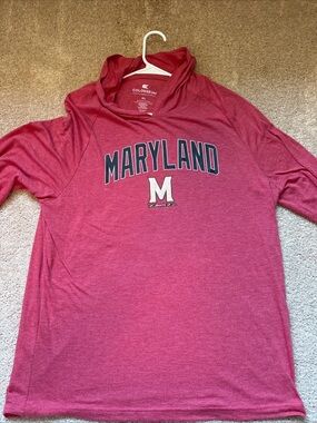 Colosseum Men's Maryland Terrapins Red Hoodie size XL